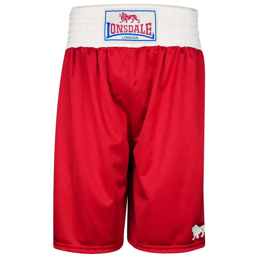 Short Amateur Boxing Trunks Red S - Lonsdale - FashionsVida