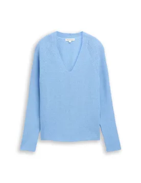 XXXL knit rib v-neck sweater female - XXXL - FashionsVida