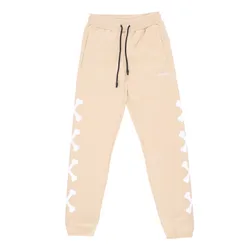 Pantalone Tuta Leggero Uomo Cross Bones Pants Beige/white