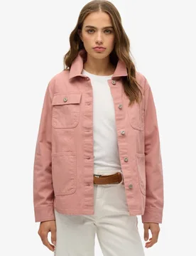 Superdry Damen Chore Jacke Pink - Größe: 40 - 94.99 - FashionsVida