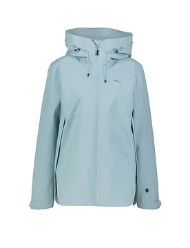 Damen Wanderjacke Alfena Hoodie 2L hellblau 38 W - Meru - FashionsVida
