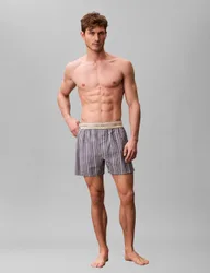 Pure Cotton Poplin Striped Boxers Blue Mix male