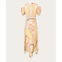 Vestido midi Cherie de seda