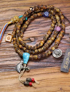 Tibetan Returned Yak Bone A Dull Smiling 108 Buddha Beads Rosary DIY Turquoise Cow Bone Sky Iron Accessories - Aliexpress - FashionsVida