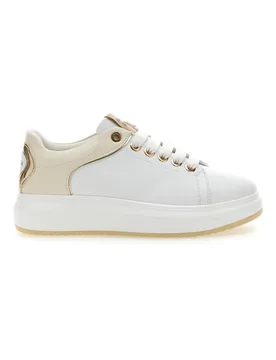 Sneakers Bianche con Dettagli Color Oro 51045 36 - Mariella Burani - FashionsVida