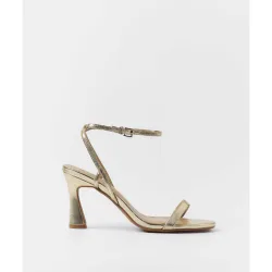Sandalias de tiras de mujer con tacón de fino con base ancha