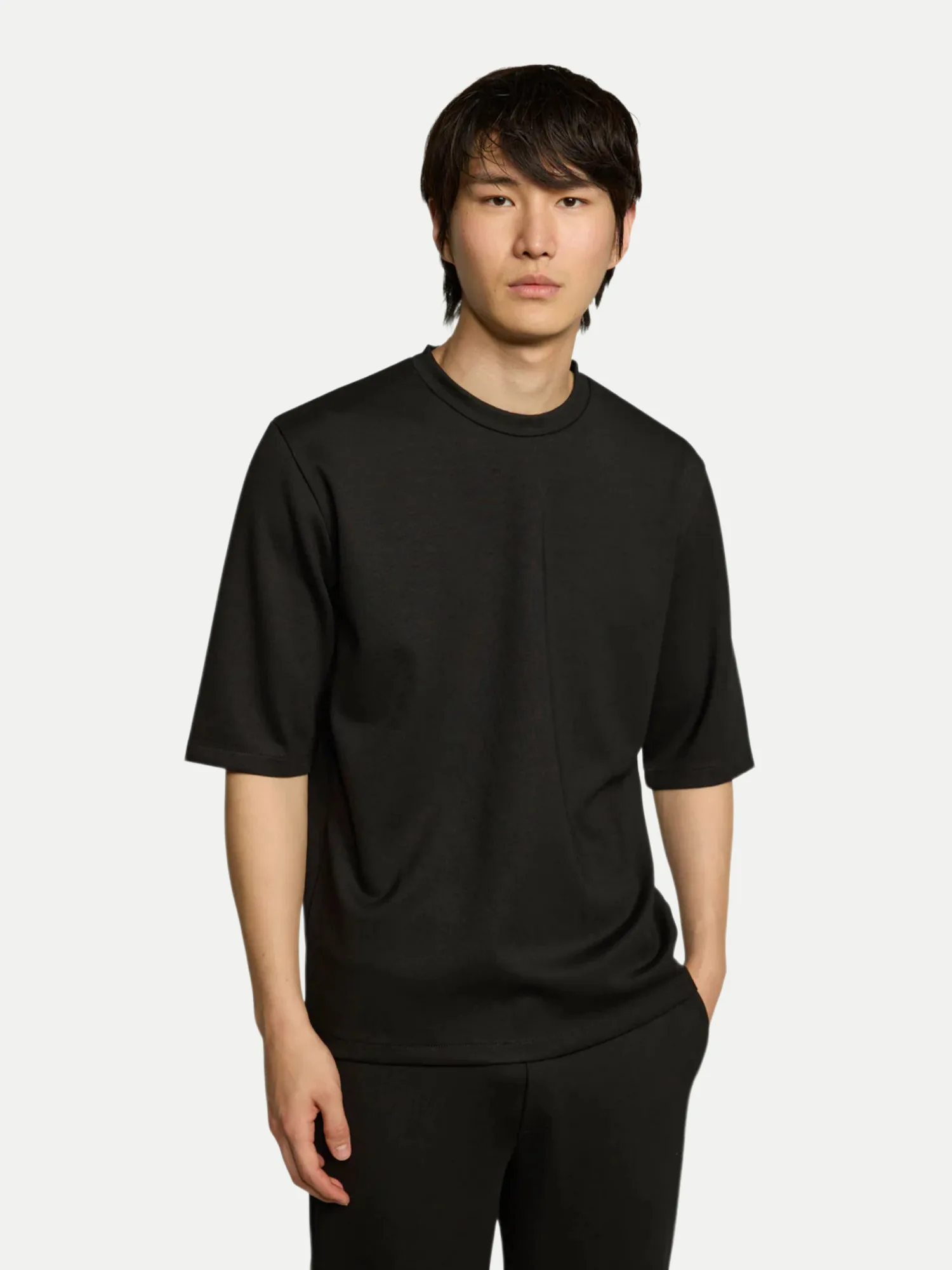 T-Shirt Feoras mit Boxy Fit Schwarz M - KIEFERMANN - FashionsVida