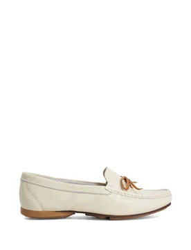 Women's Wide Fit 'Grip' Leather Loafers in White Size: 5 - White - Size: 5 - Dune london - FashionsVida
