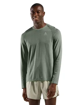 Maglietta A Maniche Lunghe Crew Essential Seamless Shadow Melange 2XL