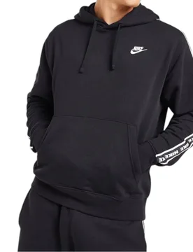 Aries Club Tape Mens Pullover Hoodie In Black - Size Large - Nike - FashionsVida