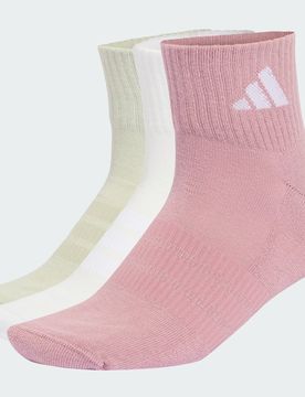 CALZINI SPORTIVI CUSHIONED ALLA CAVIGLIA CONFEZIONE DA 3 PAIA 40-42 Magic Mauve / White / Halo Green / White