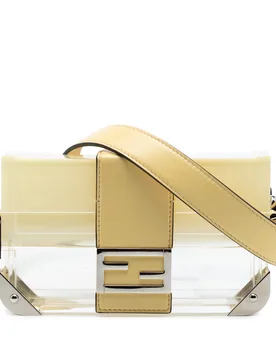 Mini Acrylic Vitello Trunk Baguette Crossbody - Fendi - FashionsVida