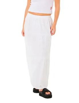 Jupe Longue Oasis Broderie Maxi White L - Rip curl - FashionsVida