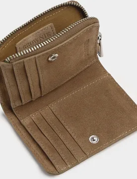 Monedero de mujer de piel con tachitas - Brownie - FashionsVida
