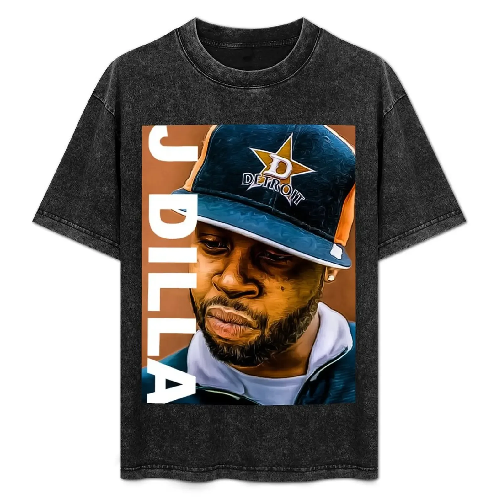 J dilla print art T-Shirt Basic Solid Color Short Sleeve Cotton Top - Aliexpress - FashionsVida