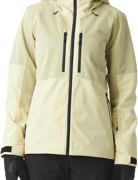 Wasserfeste und atmungsaktive Skijacke Sygna Jkt Wood Ash für Damen Größe M Beige