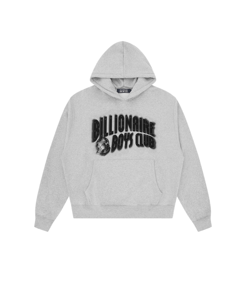 Distorted Arch Logo Oversized Popover Hood - Heather