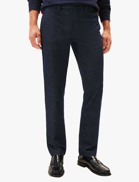 Pantalon droit en coton mélangé