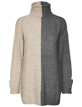 Maglia lunga Lefile beige grigio