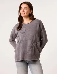 Bow Sweatshirt - S/M / GREY - female