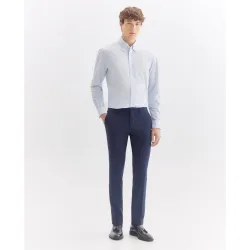 Pantalón de hombre slim de vestir azul