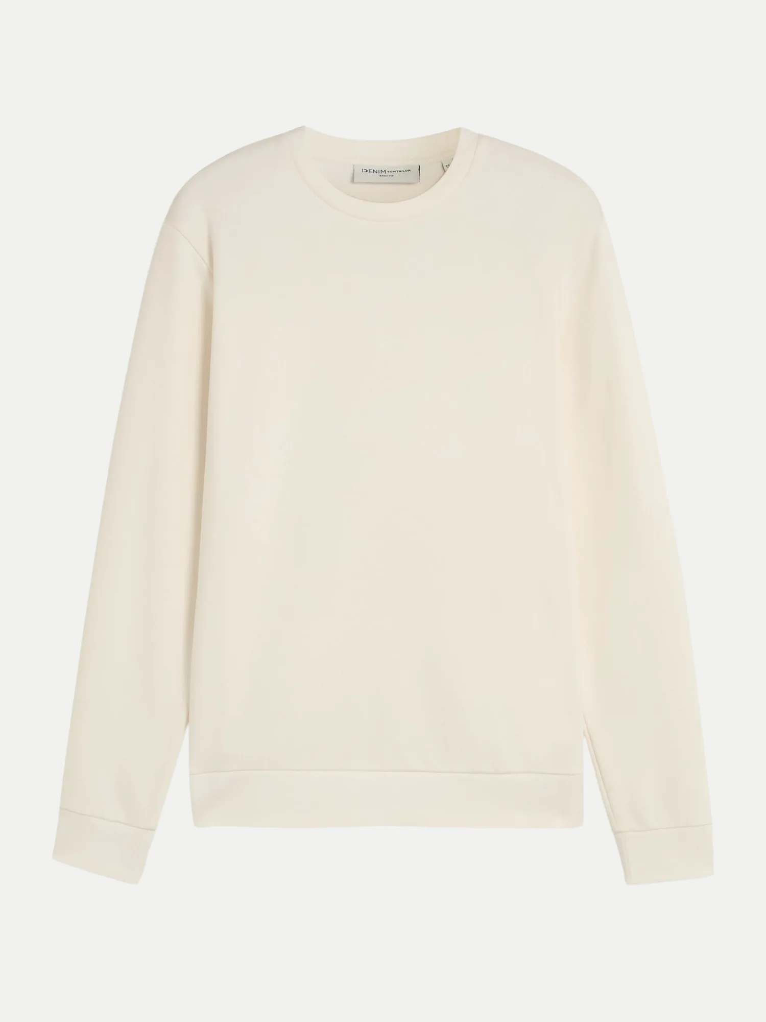 Basic Sweatshirt 10348-Gardenia White L - Tom Tailor Denim - FashionsVida