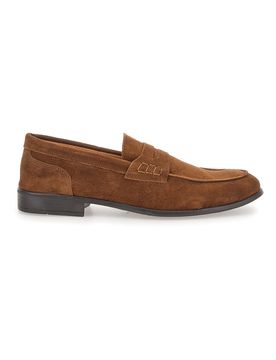 Mocassini marroni in vera pelle 44
