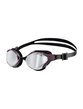 Air-bold Swipe Mirror Swimming Goggles Silver / Red Wine One Size Men,Women - Arena - FashionsVida