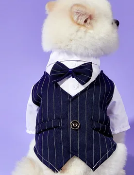 Ropa delgada para mascotas gato y perro, trajes de camisas de primavera y verano, vestidos de boda y ropa formal para mascotas - Shein - FashionsVida
