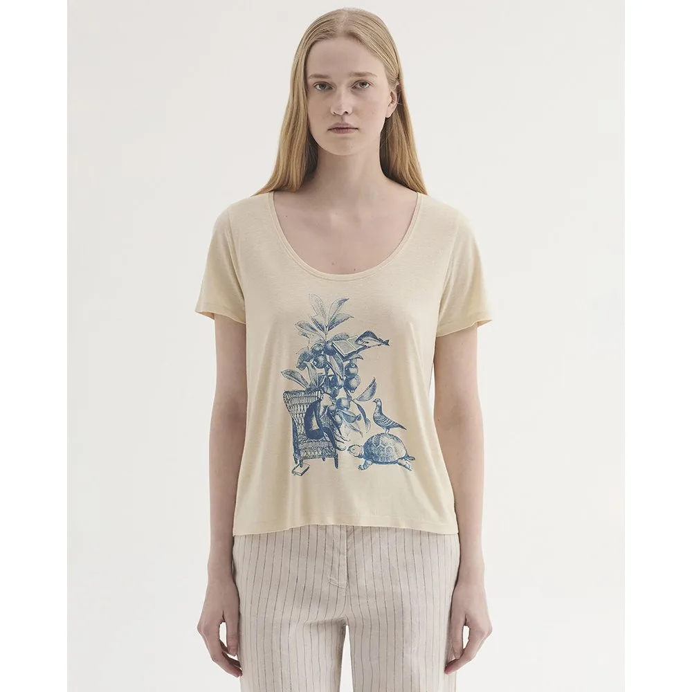 Camiseta de mujer de manga corta con estampado - Nice Things - FashionsVida