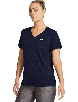 T-shirt à Manches Courtes Tech V-neck Twist Midnight Navy / White M - Under armour - FashionsVida