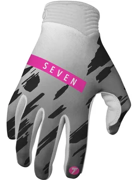 Guanti Moto Cross MX ZERO CLASH Bianco Rosa taglia L - SEVEN - FashionsVida
