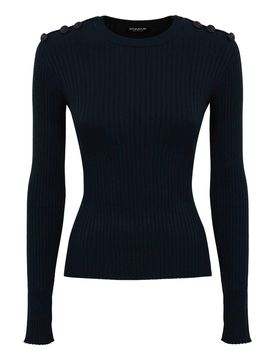 Maglia In Viscosa Con Bottoni