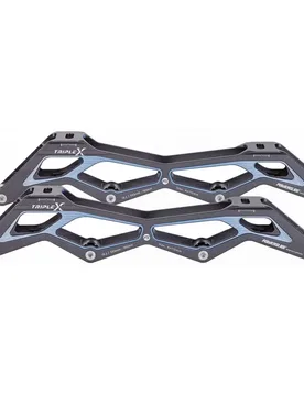 Patins à Roues Alignées Triple X 13.2/4x110 Titanium / Blue 195 mm unisex - Powerslide - FashionsVida