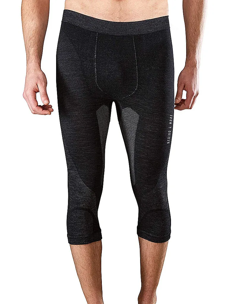 Calzoncillo funcional 3/4 para hombre negro XL - Merino & More - FashionsVida