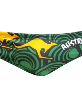 Australia Swimming Brief Green 5XL Men - TURBO - FashionsVida