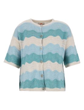 S/M CARDIGAN WAVE STRIPE female