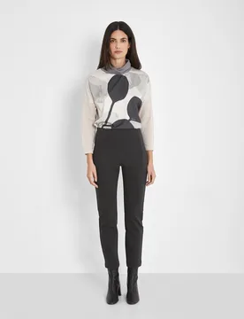 Pantalón recto de mujer elásticos con falsos bolsillos - Trucco - FashionsVida