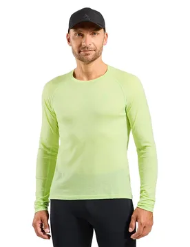 Maglietta A Maniche Lunghe X-alp Pw 115 Shadow Lime Melange M - Odlo - FashionsVida