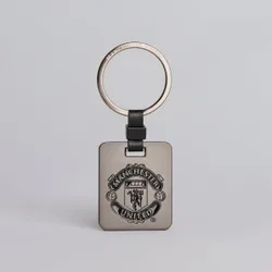 Manchester United Galvanised Keyring Black None