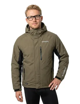 Logo Padded Raincoat Green 3XL Men - Shimano Fishing - FashionsVida