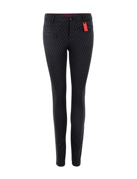 Hose Tina Black Print, dunkelgrau/schwarz 36