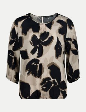 Bluse Kurz 3/4 Arm Schwarz 42