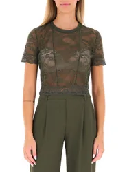 T-shirt in pizzo VERDE OLIVA II