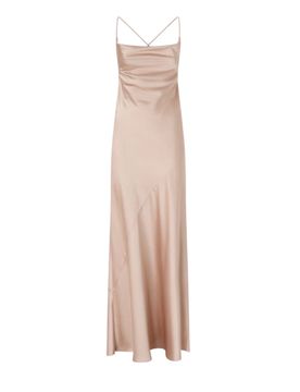 Vestiti da sera e cerimonia donna - farro abito satin - rosa