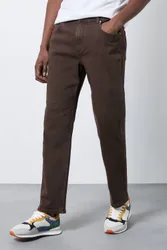 Men's Chocolate Straight Fit Jeans Size: 36R - Chocolate - Size: 36R