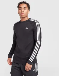 Mens 3-stripes Longsleeve T-shirt - Nero, nero nero Uomo taglia 2XL