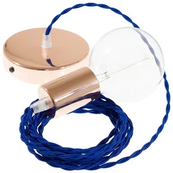 Cables Suspension Luminaire Tm12 1 M Diy Blue / Copper One Size