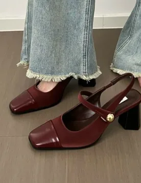 High Heels,Stunning Flip-top Sandals for Women,2026Spring/Summer New Style,Fashionable French Retro Square-toed Marie Jean Shoes - Aliexpress - FashionsVida