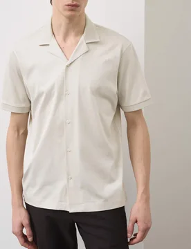 Regular Fit Pure Cotton Short Sleeve Shirt Light Natural male - Autograph - FashionsVida